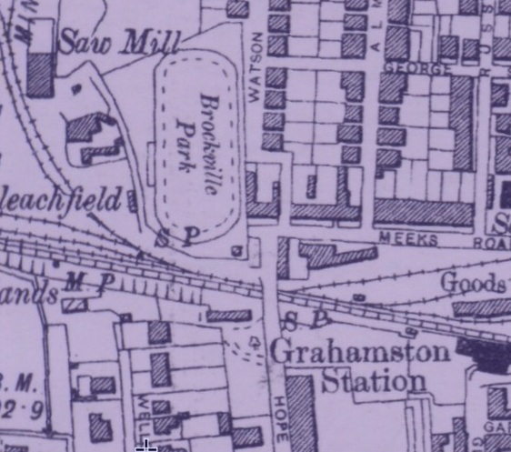 Falkirk - Brockville Park : Map credit National Library of Scotland